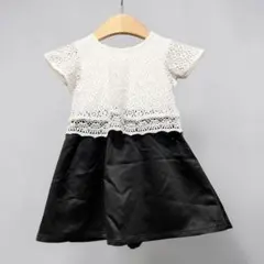 mia mail 80サイズレース×ブラック切替ワンピ 上品フォーマルのサムネイル