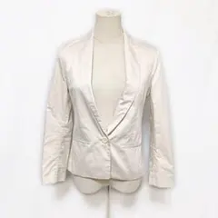 セオリー テーラードジャケット オフホワイト サイズ0 シングル コットン