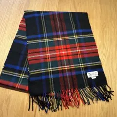 Johnstons of Elgin カシミヤ チェック柄 マフラー - メルカリ