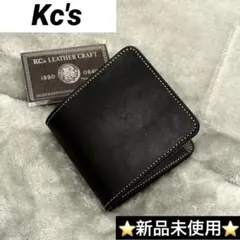 ⭐️新品未使用⭐️　KC's 二つ折り財布　ビルフォード　ブラック　レザー　日本製