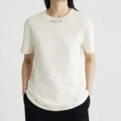 ⭐︎ PATOU パトゥ　オーガニックコットンエンブロイダリーパトゥTシャツ　S