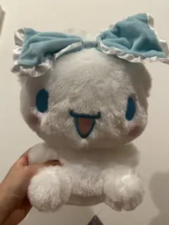 シナモロール大きなリボンみみむすび BIG ぬいぐるみ ブルー