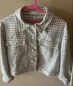 C.O.L.Z.A チェック柄 クロップドジャケット