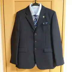 【1度のみ着用】紺 ネイビー スーツ 160cm B フォーマルスーツ セット