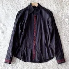 【美品 Y2K】TORNADO MART フロント刺繍ドレスシャツ M 比翼仕立のサムネイル