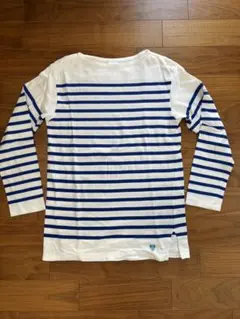 ORCIVAL ラッセルボーダーシャツ 白xブルー サイズ5