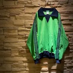 【美品】90s'/プルオーバージャージ/希少ライムグリーン/昭和レトロ/短丈/のサムネイル