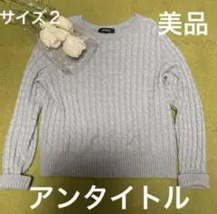 春先にUNTITLED グレー リブ編み セーター