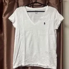 Polo Ralph Lauren ホワイト Vネック Tシャツ S