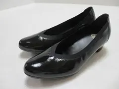 【難あり】NT エヌティ★エナメル パンプス 黒 36／23.0cmのサムネイル