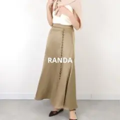 新品 RANDA ランダ 洗える マキシ サテン スカート チャイナボタンのサムネイル