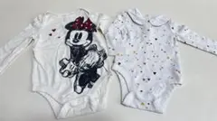 ミニーキャラクターロンパース2点セット