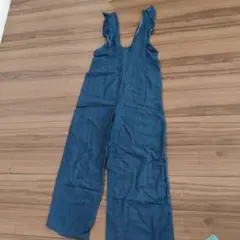 デニムオーバーオール フリル付き