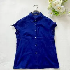 MACPHEE半袖シャツ　コットン100% ブルー系　M相当　トゥモローランド