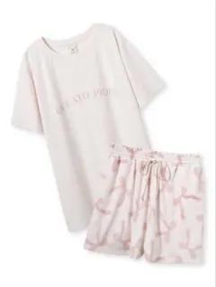 GELATO PIQUE リボン柄　Tシャツ&ショートパンツセット