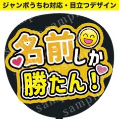 【うちわ文字】名前しか勝たん！ ジャンボうちわ対応/ファンサうちわ セミオーダー