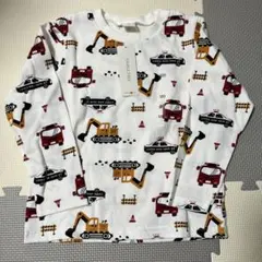 建設車両プリント 長袖カットソー 120 タグ付き未使用品