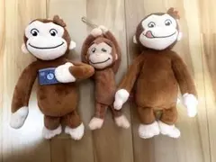 【新品】おさるのジョージ ぬいぐるみ3体セット