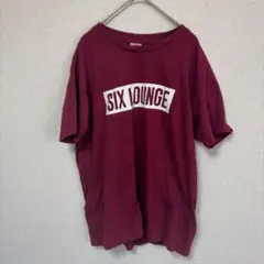 SIX LOUNGE メンズ Tシャツ ボルドー
