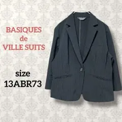 BASIQUESdeVILLE【13ABR73】大きめ ストライプジャケット