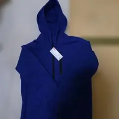 未使用 ユニクロ スウェットパーカー ブルー Sサイズ
