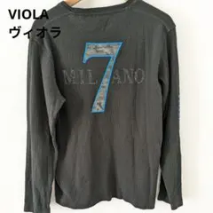 美品　VIOLA　ヴィオラ　ミラノ　長袖Tシャツ　Vネック　XLサイズ