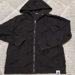 エクストララージキッズ　ブラックフルジップパーカ140