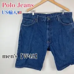 ●AA151【US輸入】ポロジーンズ デニム ショートパンツ メンズ【W42】のサムネイル