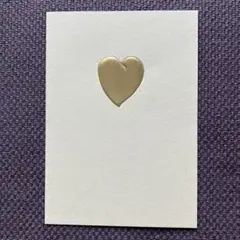 【最終お値下げ】クリーム色 ハート グリーティングカードと封筒セット