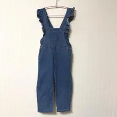 デニムオーバーオール 100cm フリル付き