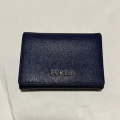 FURLA フルラ 三つ折り財布 ミニ財布 バビロン ネイビー レザー 本革のサムネイル
