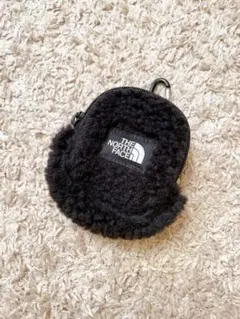 【新品未使用】韓国 ノースフェイス　ボア　ミニポーチ　ブラック　キーホルダー