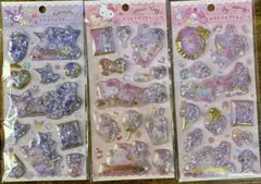 キティ マイメロ クロミ3点 サンリオ キラキラカプセルシール シール