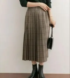 アーバンリサーチドアーズ　チェックプリーツスカート　プリーツスカート