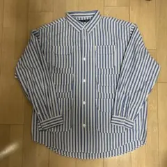 NIKO AND... 青白ストライプ Lサイズ シャツ