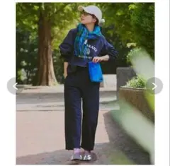 studio clip ストレートパンツ ネイビー