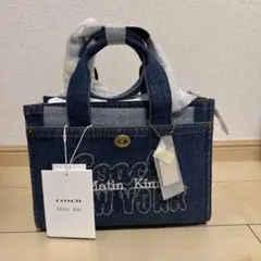 COACH Matin Kim デニムトートバッグ COACH [COACH × MATIN KIM] Cargo Tote Bag 26 Denim Blue CAZ29