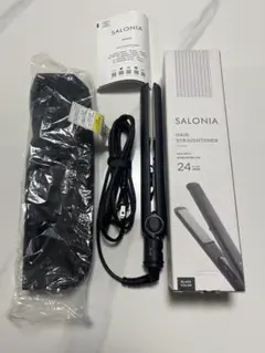 SALONIA ヘアストレートナー ブラック 24mm