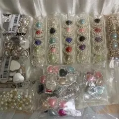 ハート型　カボション　ハンドメイド　セット　まとめ売り