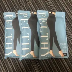 PELTHY 着圧レギンス Lサイズ ブラック×3