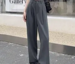 SHEINの2タックハイウエストワイドスラックス