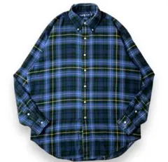 90s ラルフローレン BLAKE ライトフランネルシャツ ボタンダウン 古着