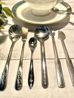 【新品未使用極美品】カトラリー 7点セット ステンレス製 お洒落な装飾