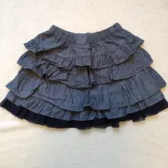 フリルデザイン グレー スカート 100cm