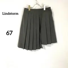 【リンドストーム】ミニスカート 67 グレー プリーツ アシンメトリー 綺麗め