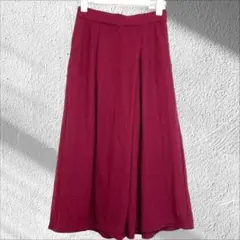 コーエン ワイド パンツ ウエストゴム スカンツ ロング丈 オフィスカジュアル