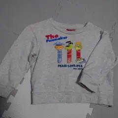 Pezキャラクター トレーナー 100cm グレー　キッズ