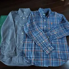 ラルフローレン mont-bell チェック柄長袖シャツ 130