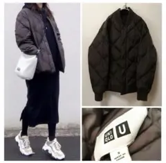 UNIQLO U ダウンジャケット S ダークブラウン