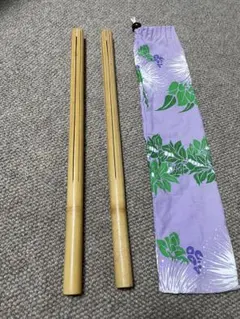 【レッスン用、貸し出し用に！】竹製 プイリ 4セット&プイリキーパー フラダンス レッスン用、貸し出し用に！】竹製 プイリ 4セット&プイリ